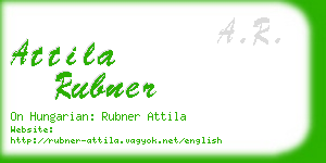 attila rubner business card